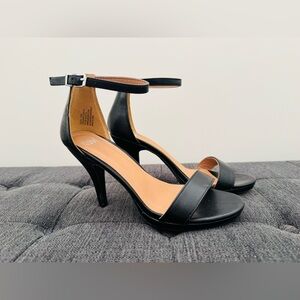 Elegant Black Ankle Strap Heels